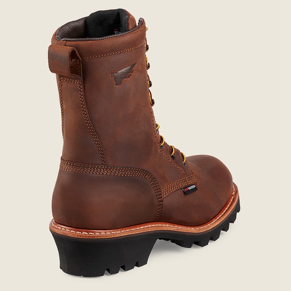 Botas de Seguridad Red Wing Hombre Marrom - Loggermax - 9-Inch Insulated Waterproof Toe - 256-YJUBDR